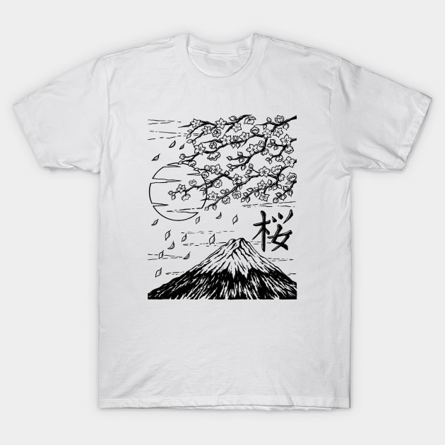 Sakura T-Shirt by SommersethArt